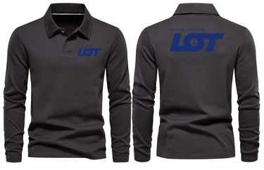 POLISH AIRLINES LONG SLEEVE POLO